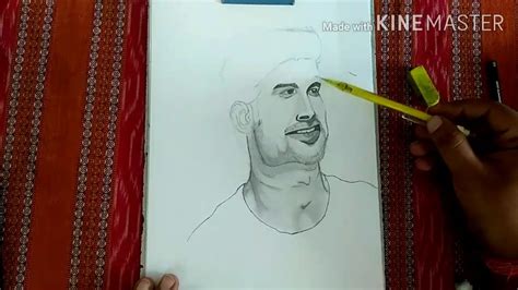 How To Draw Sushant Singh Rajput Step By Step Full Sketching And Shading With Camlin Pencils