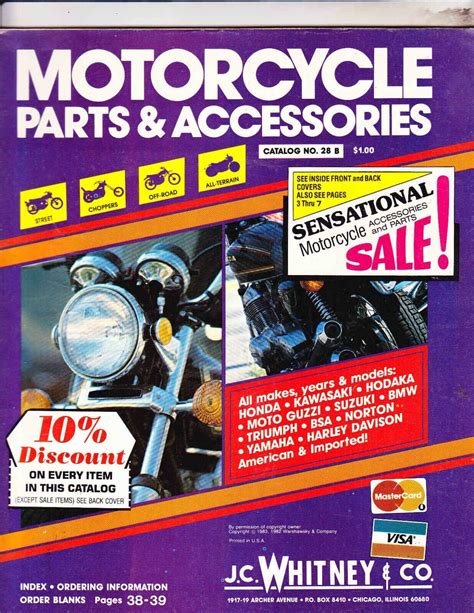 Jc Whitney Motorcycle Parts 1983 Catalog 28b Ebay