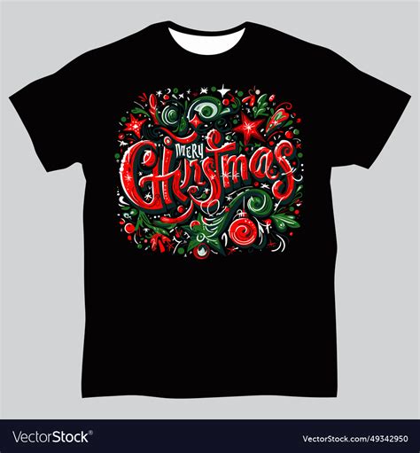 Christmas T Shirt Design Template Royalty Free Vector Image