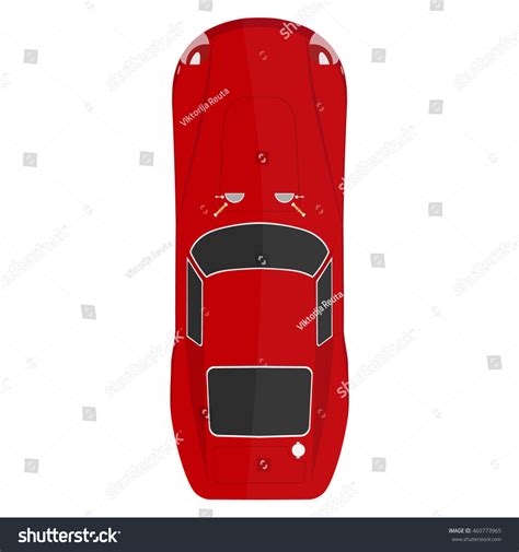 Vector Illustration Red Sport Car Top Stock Vector Royalty Free