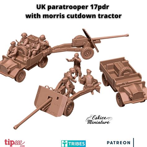 Descargar UK Paratroopers 17pdr Gun With Morris Tractor 28mm De