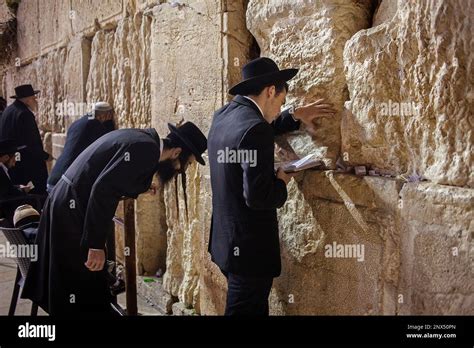 Hombre De Oraci N Los Hombres Rezan En El Muro Occidental El Muro De