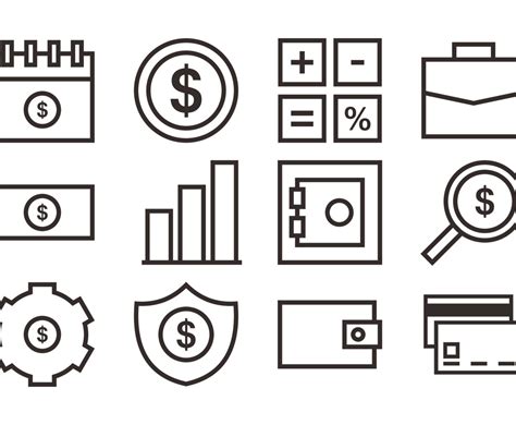 Financial Literacy Icons Set | FreeVectors