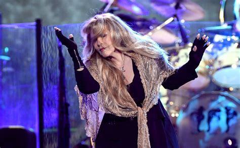 Stevie Wearing Her Gold Dust Woman Shawl Performing At The