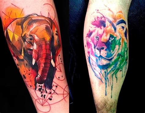 Tatuaje Acuarela Elefante Le N