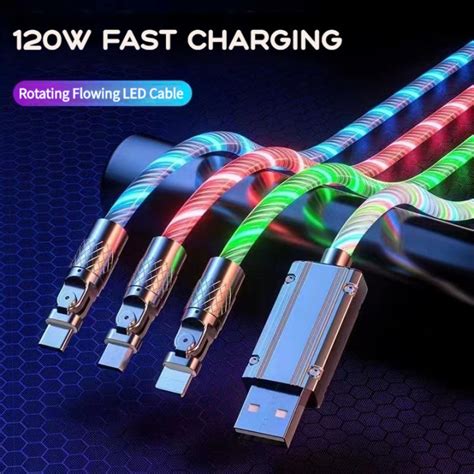 Rotate Cable Glow Flowing M Cord Led Light Usb C Streamer Light Led