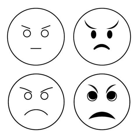 Premium Vector Angry Face Icon Vector