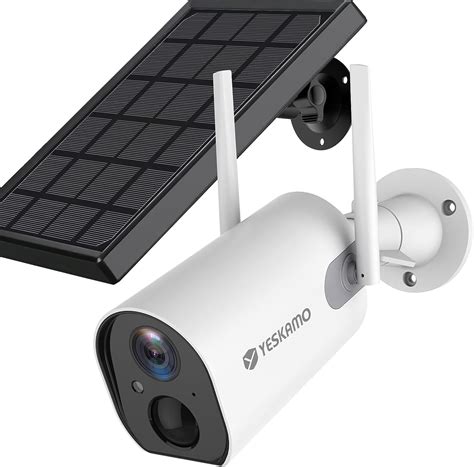 Yeskamo Cam Ra De Surveillance Ext Rieure Avec Batterie Mah Ip