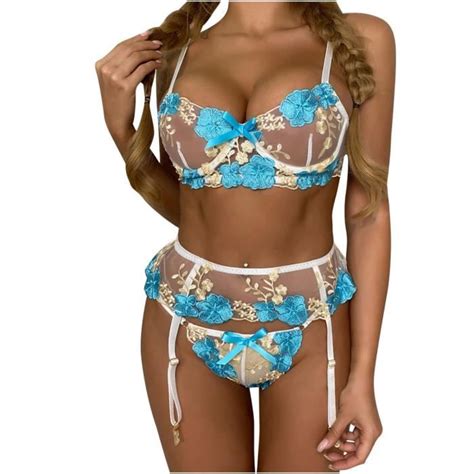 Caraco Sexy Mode F Minine Broderie De Fleurs Lingerie Sexy Dentelle