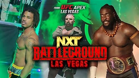 Oba Femi Vs Wes Lee Vs Joe Coffey Entrances Wwe Nxt Battleground