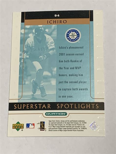 Yahoo オークション イチロー ICHIRO 2002 UD UPPER DECK OVATION SU