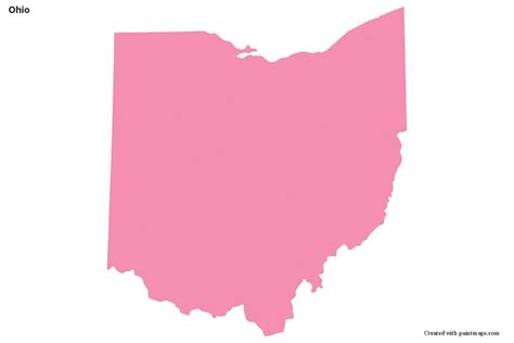 Sample Maps For Ohio Pink Outline Map Maker State Outline Highlight