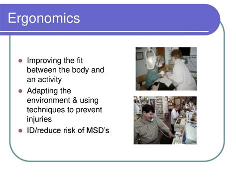 Ergonomics Ergonomics Recognized As Major Factor In Work Place Health Ppt Download