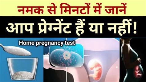 कैसे करें नमक से घरेलू प्रेगनेंसी टेस्ट घर पर ही पता लगाएँ Home Pregnancy Test With Salt In