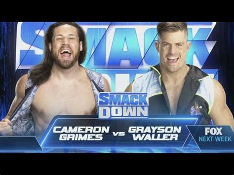 Smackdown Cameron Grimes Vs Grayson Waller Youtube