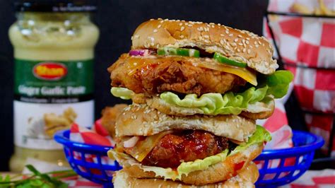 Zinger Burger Tandoori Fried Chicken Sandwich Youtube