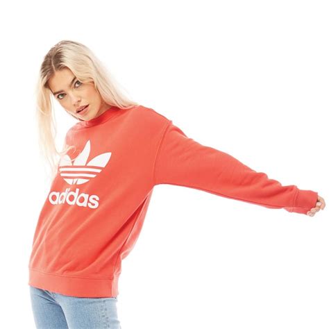 Adidas Originals Sweat Trefoil Femme Rouge