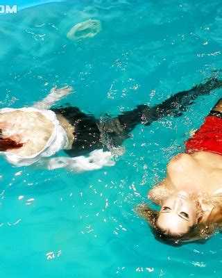 Gina Killmer Kety Pearl Have Some Clothed Lesbian Fun In The Pool Porn Pictures XXX Photos