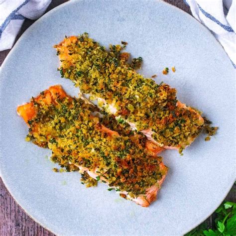 Herb Crusted Salmon Hungry Healthy Happy