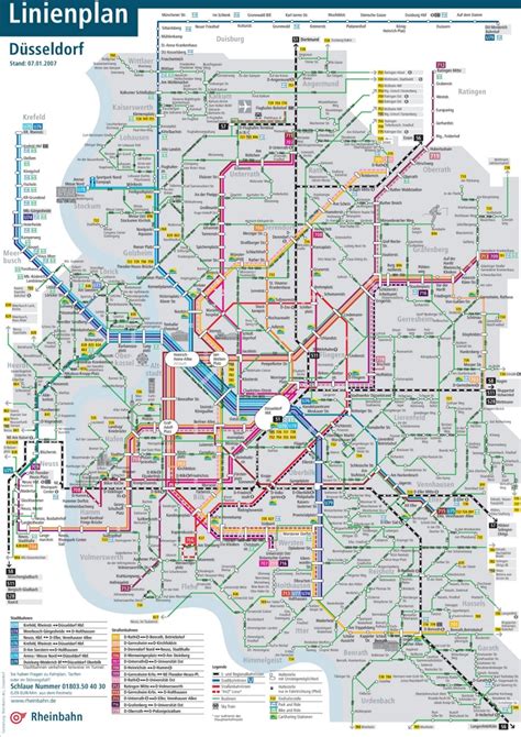 Düsseldorf transport map - Ontheworldmap.com