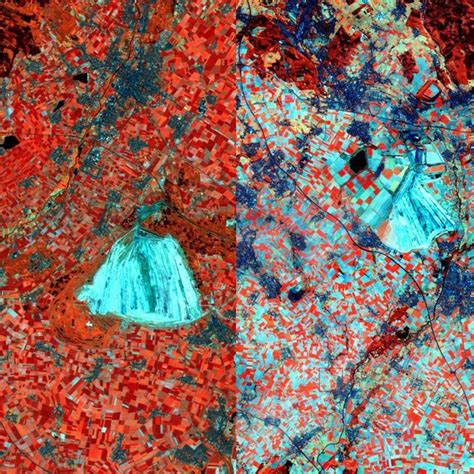 Landsat ETM Images 1000 1000 RGB Composite Of Bands 4 5 7 Over