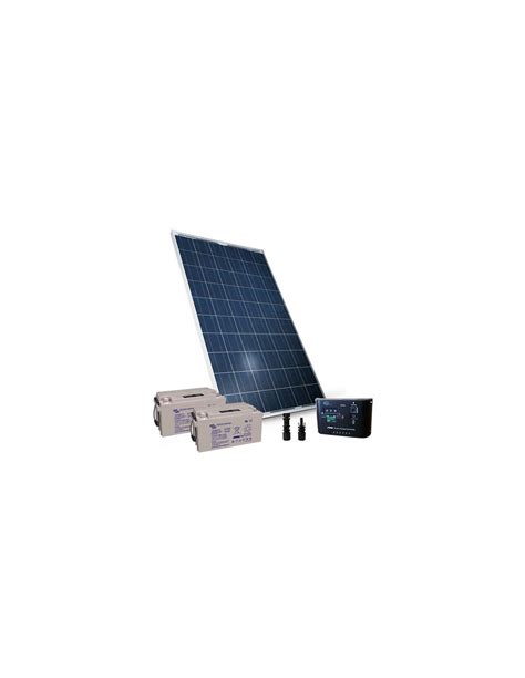 Kit Solare Pro W V Fotovoltaico Regolatore A Pwm Batterie Agm Ah