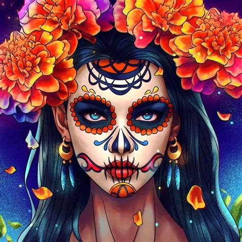 Pin By Imeldalopezcar On Altar De Muertos Sugar Skull Artwork Skull