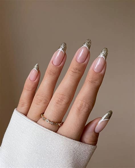 Cute French Tip Nail Designs With Glitter