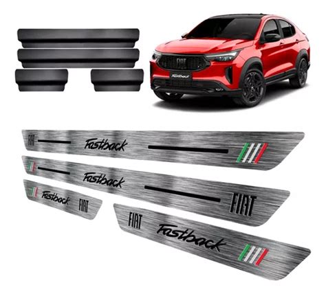 Kit Soleira Aço Inox Puro Premium Para Fiat Fastback