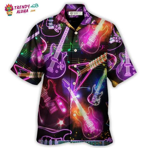 Guitar Neon Amazing Christmas Hawaiian Shirt Trendy Aloha Trendy Aloha