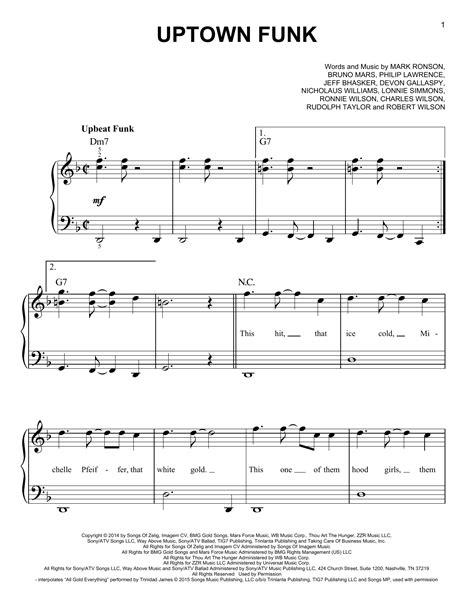 Uptown Funk Sheet Music Direct