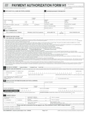 Fillable Online Payment Authorization Form H Sunderland Marine Fax