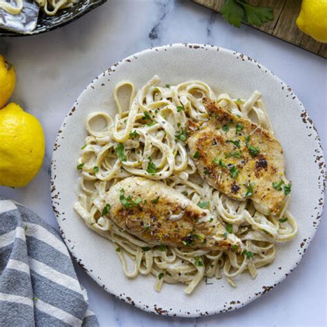 Lemon Pepper Chicken Alfredo Fettuccine