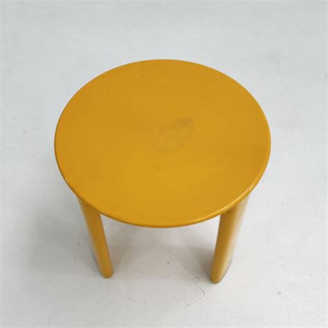 Vintage Yellow Legged Stool By Olaf Von Bohr For Gedy S