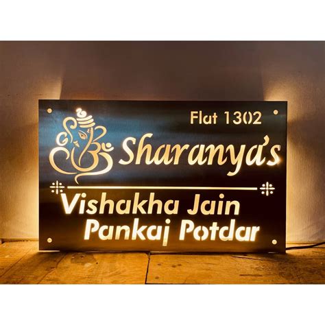 Metal SS 304 LED Waterproof Name Plate At Best Price