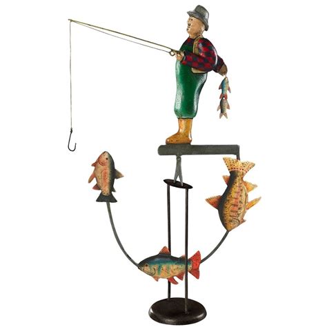 Authentic Models Balance Toy Fly Fisherman Authentic Models Fish Man