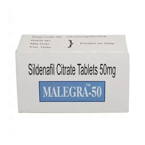 Malegra Sildenafil Citrate USP 50mg At Rs 50 Stripe Erectile