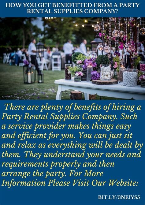 Benefits Of Hiring A Party Rental Supplies Company