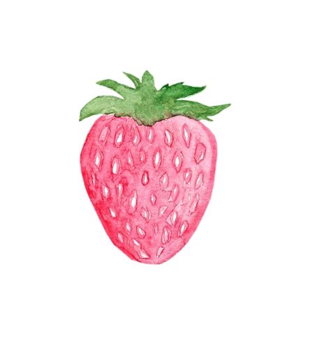 Premium Vector Strawberry Watercolor Hand Drawn Vector Illustration