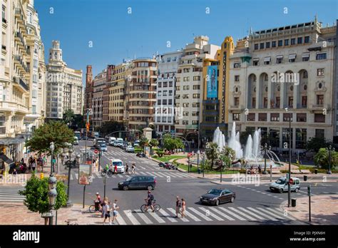 Plaza Del Ayuntamiento The Plaza In Front Of City Hall In Valencia