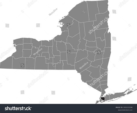 Black Highlighted Location Map Of The Queens Royalty Free Stock