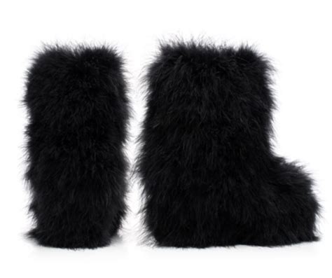 Womens Warm Soft Fluffy Faux Fur Pull On Furry Ankle Boots Winter Snow