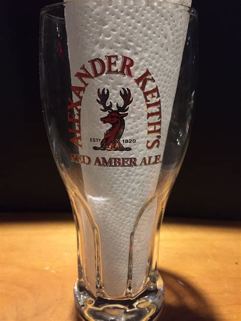 Alexander Keiths Red Amber Ale Glass Liquor Glasses Pilsner Glass