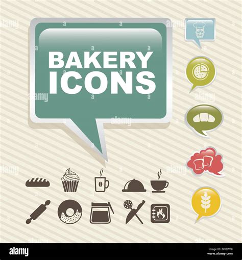 Bakery Icons Stock Vector Images Alamy