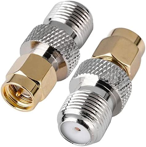 Fohevers 2 Pcs SMA Male To F Type Female Coaxial Connector SMA