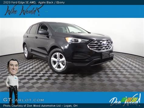 Agate Black 2020 Ford Edge Se Awd Ebony Interior