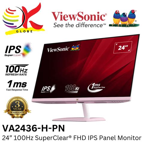 VIEWSONIC 24 VA2436 H PN LED FULL HD 1920x1080P 100Hz SUPERCLEAR IPS