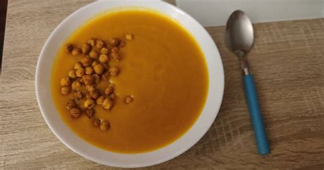 Crema De Calabaza Y Zanahorias Con Garbanzos Crujientes Receta De