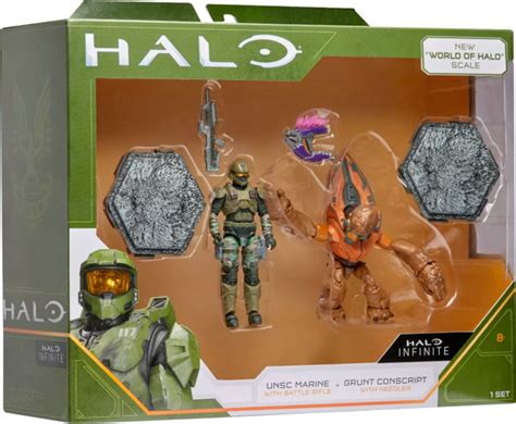 Halo UNSC Marine With Battle Rifle Grunt Conscript With Needler