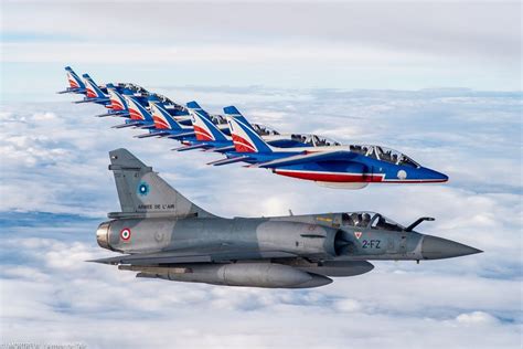 Mirage 2000 With Patrouille De France Alphajet 1600x700 R WarplanePorn